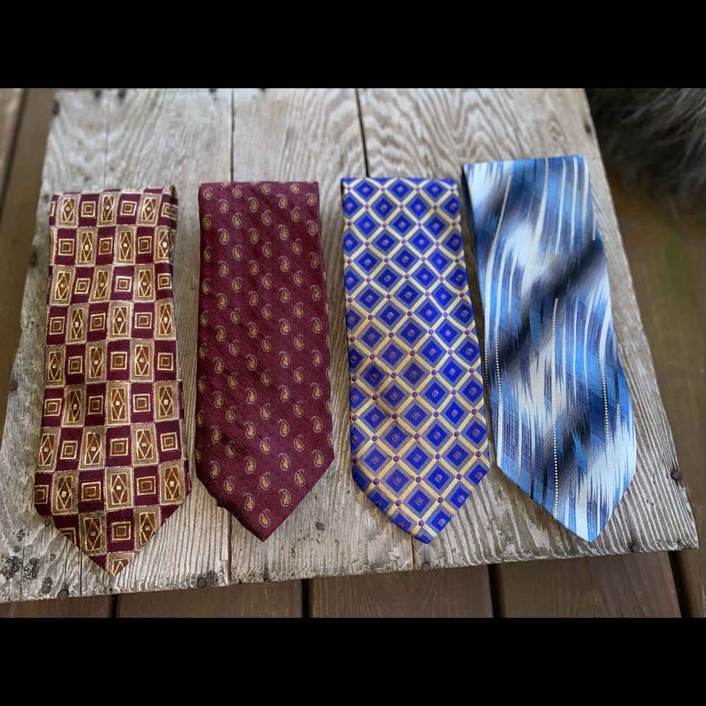 4 Vintage Bachrach Silk Ties